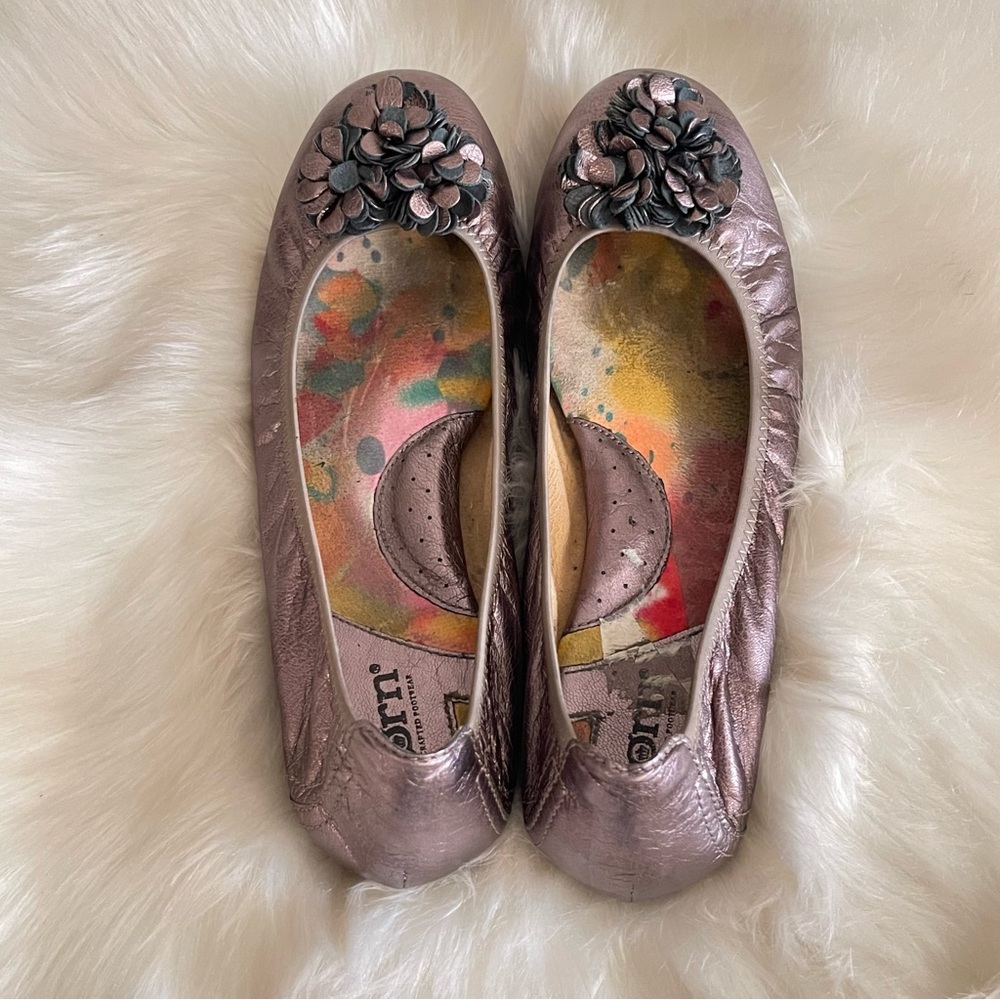 Born Bronze Leather Ballet Flats - Picture 6 of 7